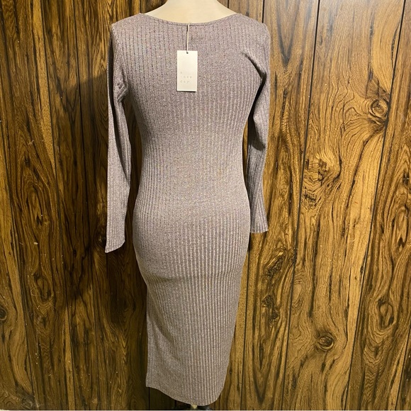 A New Day Gray Long Sleeve Knit Dress - Picture 9 of 10
